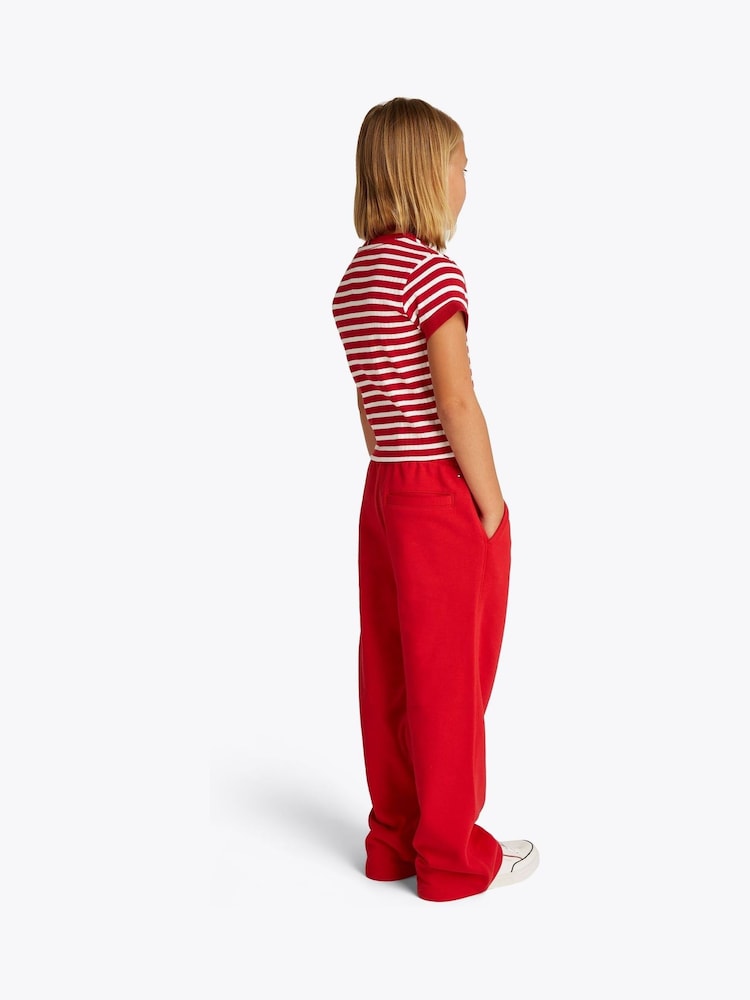 Tommy Hilfiger Red Ruffle Stripe Short Sleeve Top - Image 2 of 5