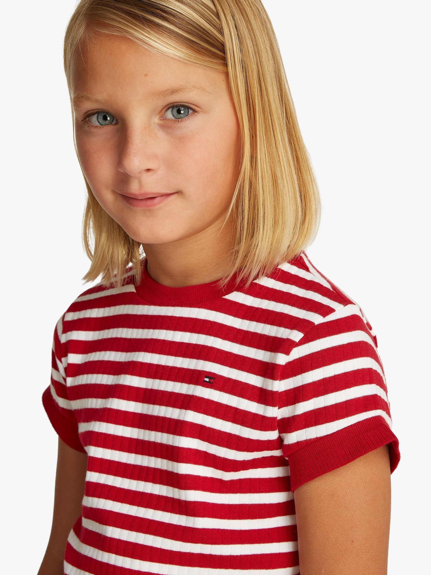 Buy Tommy Hilfiger Red Ruffle Stripe Short Sleeve Top from Next Canada