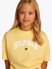 Tommy Hilfiger Yellow Varsity Archive Short Sleeve 100% Cotton T-Shirt - Image 3 of 5