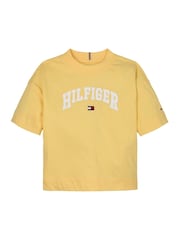 Tommy Hilfiger Yellow Varsity Archive Short Sleeve 100% Cotton T-Shirt - Image 4 of 5