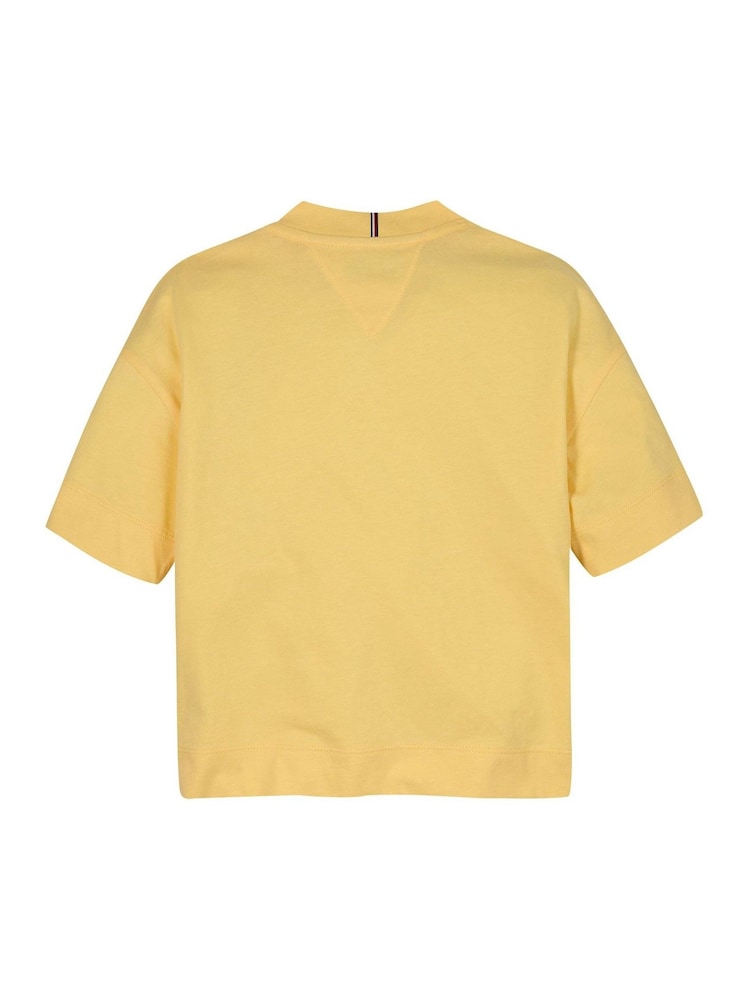 Tommy Hilfiger Yellow Varsity Archive Short Sleeve 100% Cotton T-Shirt - Image 5 of 5