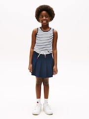 Tommy Hilfiger Blue Essential Rib Lace Tank Top - Image 1 of 6