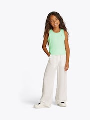 Tommy Hilfiger Green Essential Rib Lace Tank Top - Image 1 of 5