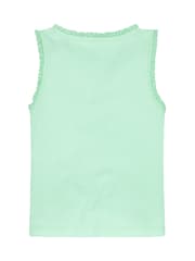 Tommy Hilfiger Green Essential Rib Lace Tank Top - Image 5 of 5