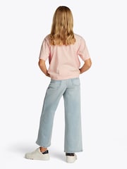 Tommy Hilfiger Pink Varsity Archive Short Sleeve 100% Cotton T-Shirt - Image 2 of 5