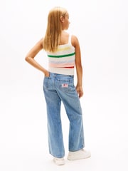 Tommy Hilfiger Natural 100% Cotton Crochet Tank Top - Image 2 of 5