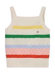 Tommy Hilfiger Natural 100% Cotton Crochet Tank Top - Image 5 of 5
