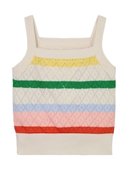 Tommy Hilfiger Natural 100% Cotton Crochet Tank Top - Image 6 of 6