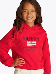 Tommy Hilfiger Red Sequin Flag Hoodie - Image 1 of 5