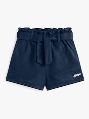 Tommy Hilfiger Blue Linen Pull On Shorts - Image 5 of 5