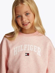 Tommy Hilfiger Pink Varsity Sweatshirt - Image 1 of 5