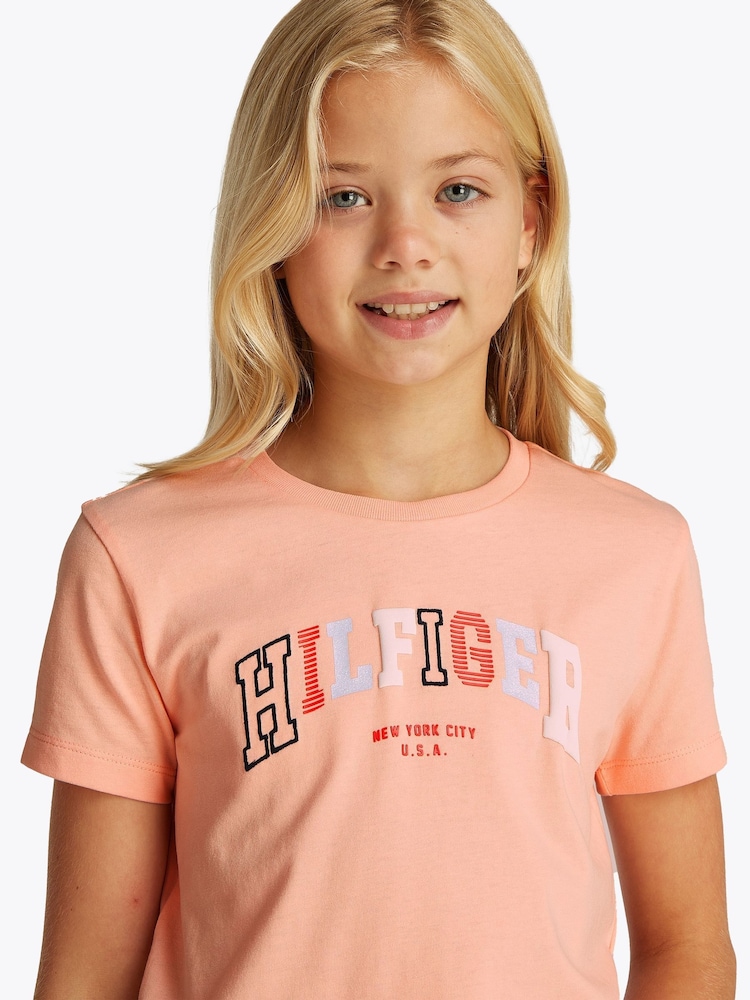 Tommy Hilfiger Pink Varsity Short Sleeve T-Shirt - Image 1 of 5