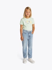Tommy Hilfiger Blue High Rise Tapered 100% Cotton Jeans - Image 1 of 5