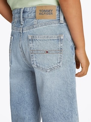 Tommy Hilfiger Blue High Rise Tapered 100% Cotton Jeans - Image 3 of 5