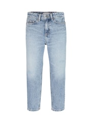 Tommy Hilfiger Blue High Rise Tapered 100% Cotton Jeans - Image 4 of 5