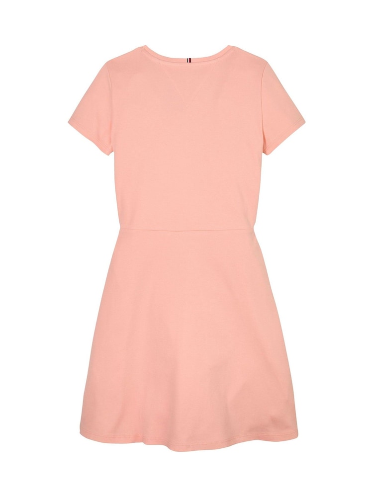 Tommy Hilfiger Orange Essential Skater 100% Cotton Dress - Image 5 of 5