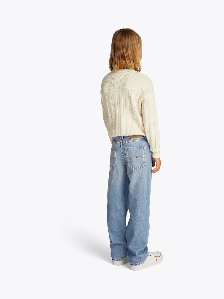 Tommy Hilfiger Blue Girlfriend Authentic 100% Cotton Jeans - Image 2 of 5