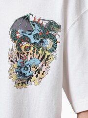 AllSaints White 100% Organic Cotton Writher Crew Neck T-Shirt - Image 5 of 8