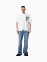 AllSaints White 100% Organic Cotton Writher Crew Neck T-Shirt - Image 6 of 8