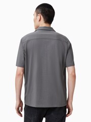 AllSaints Grey Hudson Short Sleeve Shirt - Image 5 of 6