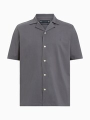 AllSaints Grey Hudson Short Sleeve Shirt - Image 6 of 6