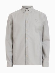 AllSaints Grey 100% Organic cotton Haven Shirt - Image 6 of 6