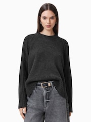 AllSaints Grey Anthe Jumper - Image 1 of 7