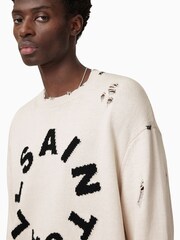 AllSaints White 100% Organic Cotton Diageo Crew Jumper - Image 2 of 7