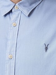 AllSaints Blue Hawthorne Shirt - Image 4 of 8
