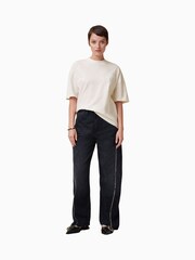 AllSaints White 100% Organic Cotton Orlando Etta Crew Neck T-Shirt - Image 4 of 8