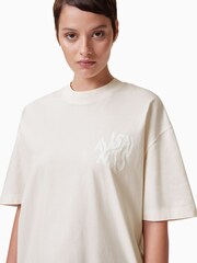 AllSaints White 100% Organic Cotton Orlando Etta Crew Neck T-Shirt - Image 5 of 8