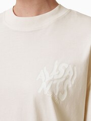 AllSaints White 100% Organic Cotton Orlando Etta Crew Neck T-Shirt - Image 7 of 8