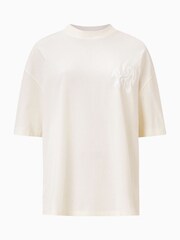 AllSaints White 100% Organic Cotton Orlando Etta Crew Neck T-Shirt - Image 8 of 8