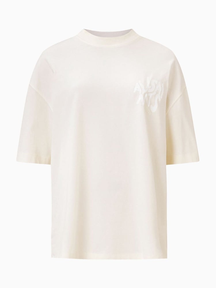 AllSaints White 100% Organic Cotton Orlando Etta Crew Neck T-Shirt - Image 8 of 8