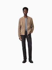 AllSaints Brown Kemble Suede Bomber Jacket - Image 3 of 5