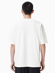 AllSaints White 100% Organic Cotton Lover Crew Neck T-Shirt - Image 6 of 7