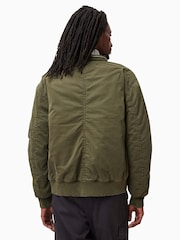 AllSaints Green Banner Bomber Jacket - Image 5 of 6