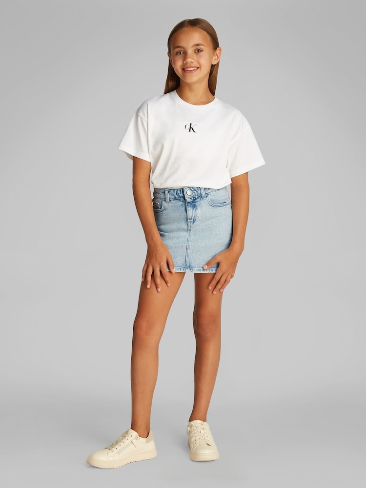 Calvin Klein Blue Hero Denim Skirt - Image 1 of 5