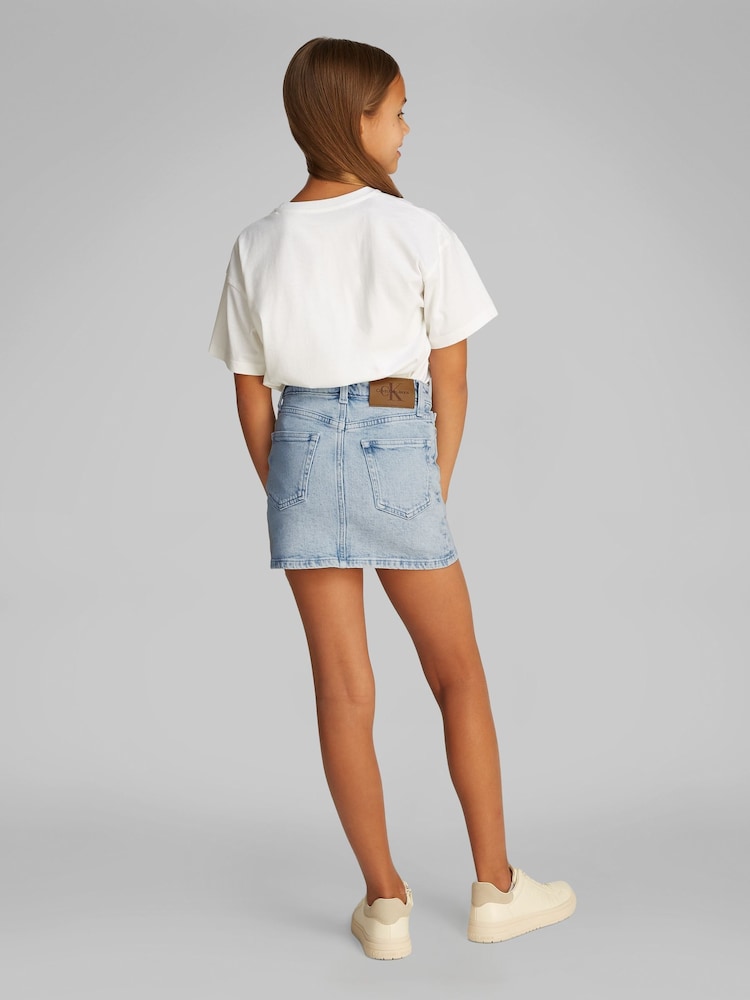 Calvin Klein Blue Hero Denim Skirt - Image 2 of 5