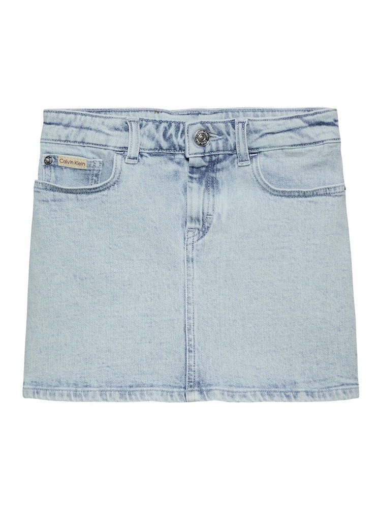 Calvin Klein Blue Hero Denim Skirt - Image 4 of 5
