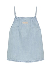 Calvin Klein Blue Denim Strap Top - Image 4 of 5