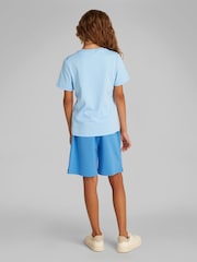 Calvin Klein Blue Kids Unisex 100% Cotton T-Shirt - Image 2 of 7