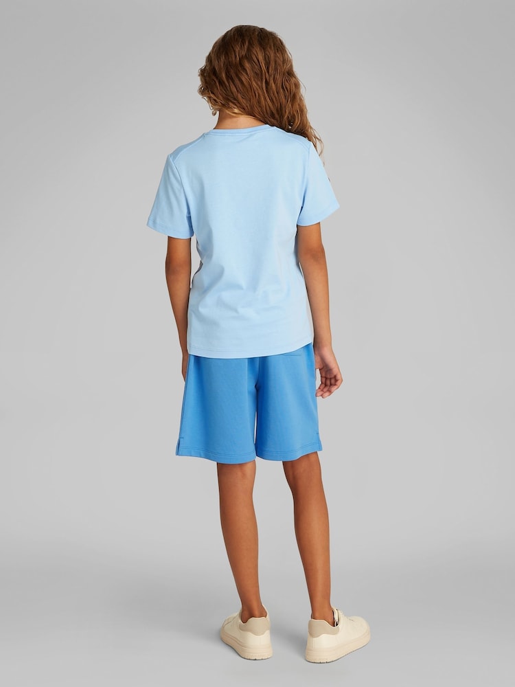 Calvin Klein Blue Kids Unisex 100% Cotton T-Shirt - Image 2 of 7