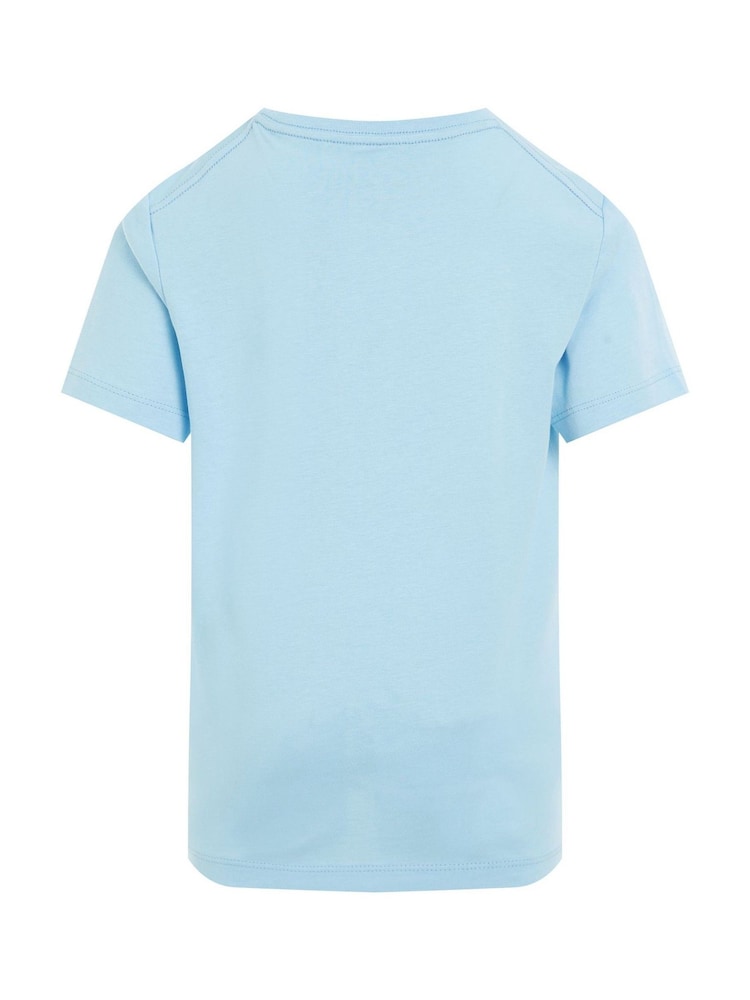 Calvin Klein Blue Kids Unisex 100% Cotton T-Shirt - Image 7 of 7