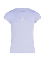 Calvin Klein Purple Monogram 100% Cotton T-Shirt - Image 5 of 6