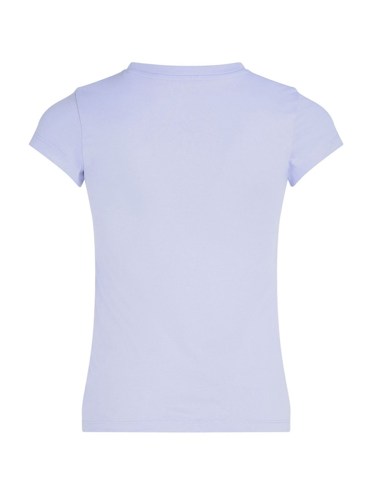 Calvin Klein Purple Monogram 100% Cotton T-Shirt - Image 6 of 6