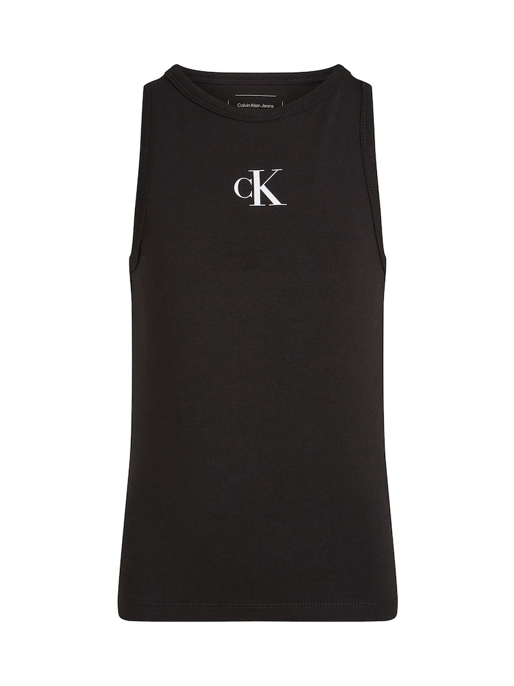 Czarny - Top bez rękawów Calvin Klein z logo - Image 4 of 5