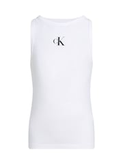 Calvin Klein White Logo Tank Top - Image 4 of 5