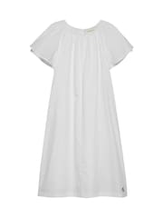 Calvin Klein White Crisp Poplin Short Sleeve 100% Cotton Dress - Image 3 of 5