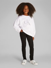 Calvin Klein White Crew Neck 100% Cotton Sweatshirt - Image 1 of 5